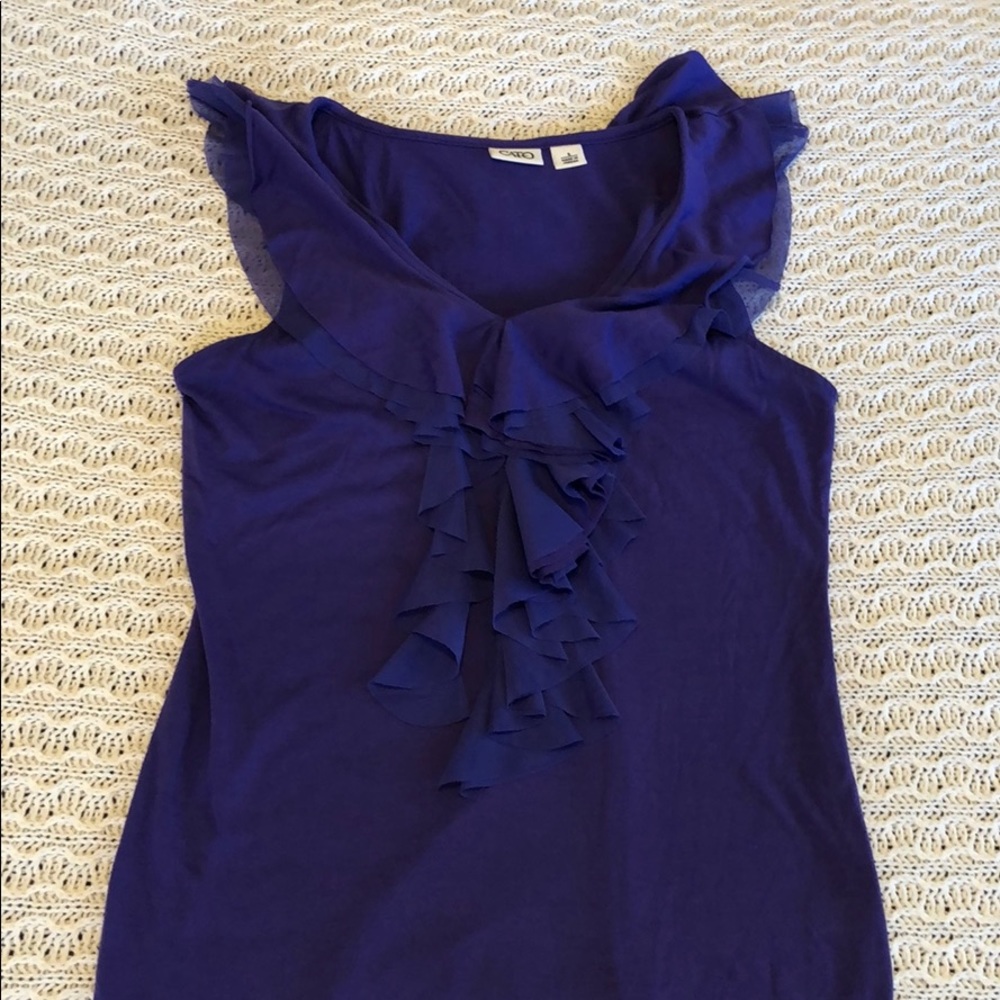 Sleeveless Purple Blouse